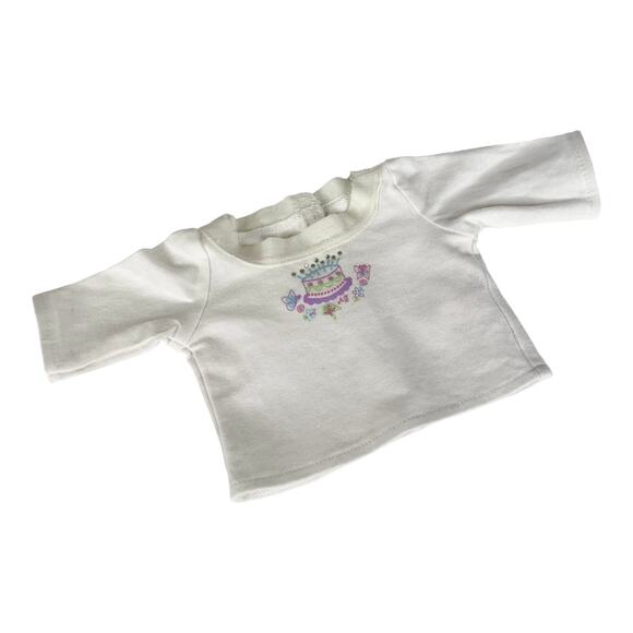 Retired American Girl Doll BIRTHDAY GIRL Outfit TOP White Shirt Cake Graphics - Picture 6 of 6
